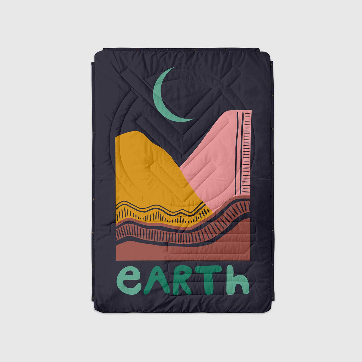 Voited Fleece Outdoor Camping Blanket - Earth
