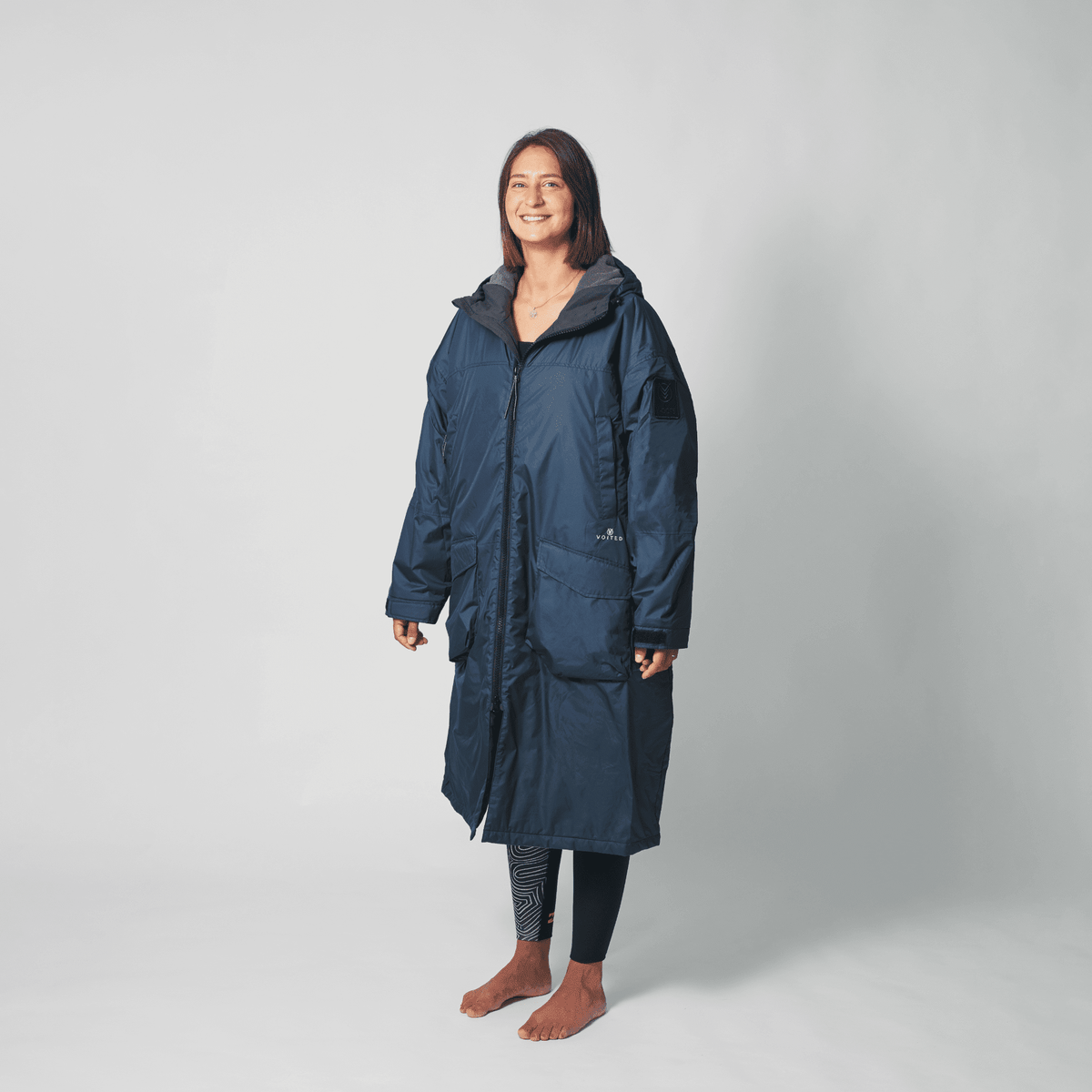 Voited Outdoor Change Robe & Drycoat For Surfing, Camping, Vanlife & Wild Swimming - Ocean Navy