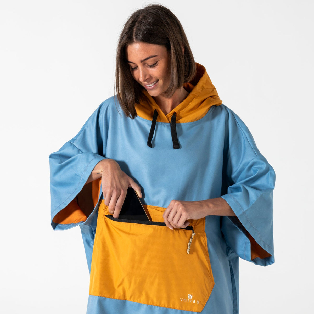 Voited Micro Fleece Poncho - Mountain Spring/Sundial