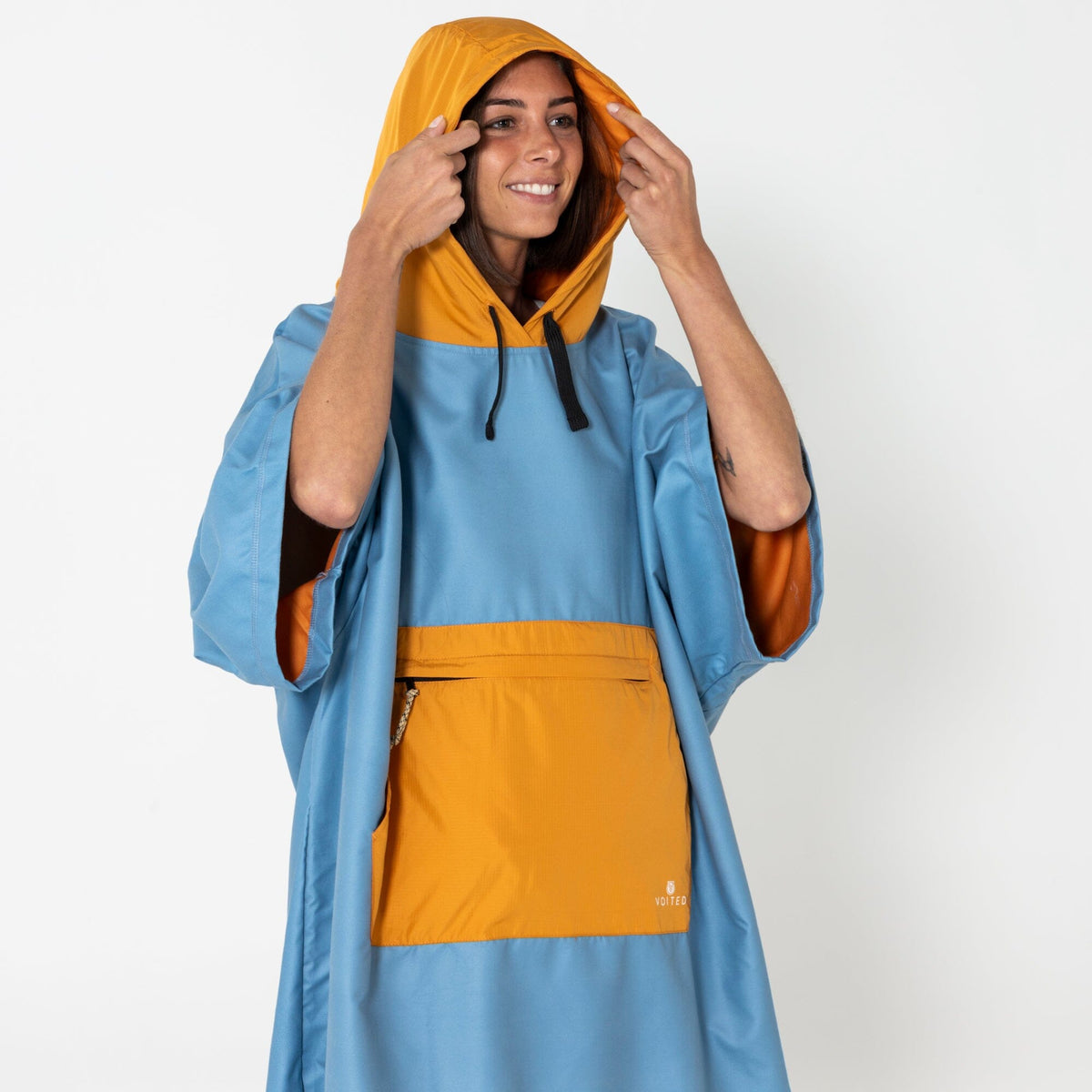 Voited Micro Fleece Poncho - Mountain Spring/Sundial