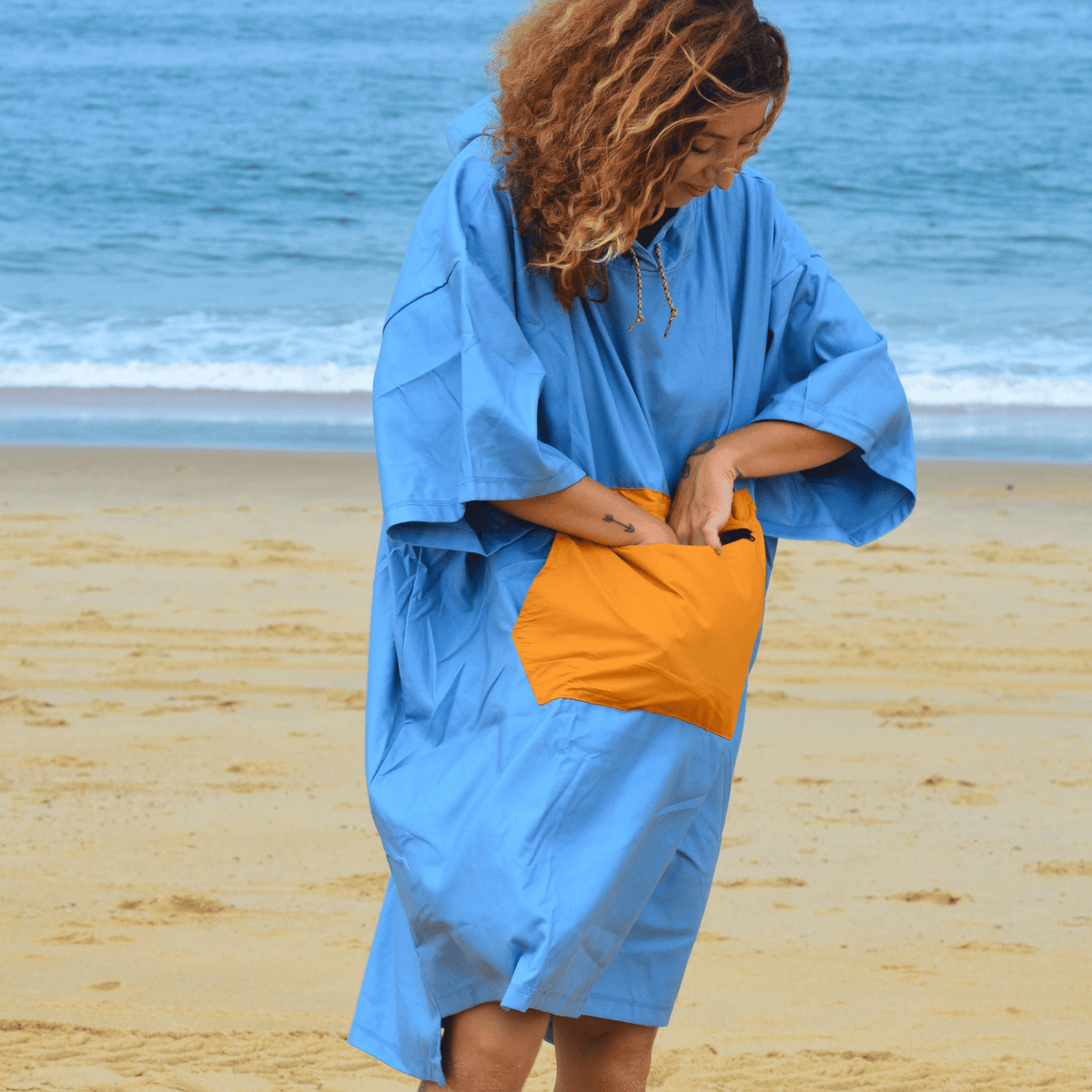Voited Micro Fleece Poncho - Mountain Spring/Sundial