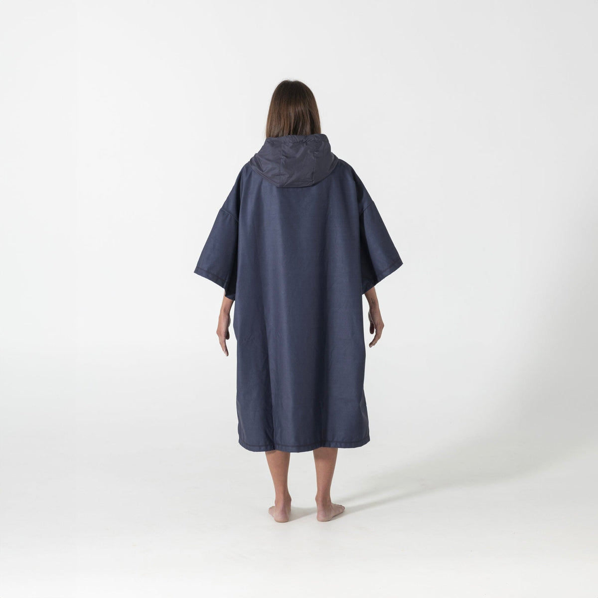 Voited Micro Fleece Poncho - Ocean Navy/Ethno