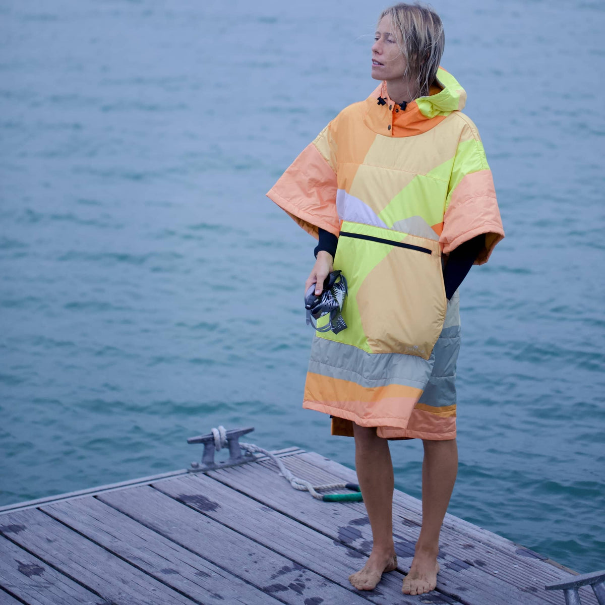 Voited Outdoor Poncho For Surfing, Camping, Vanlife & Wild Swimming - Sunscape
