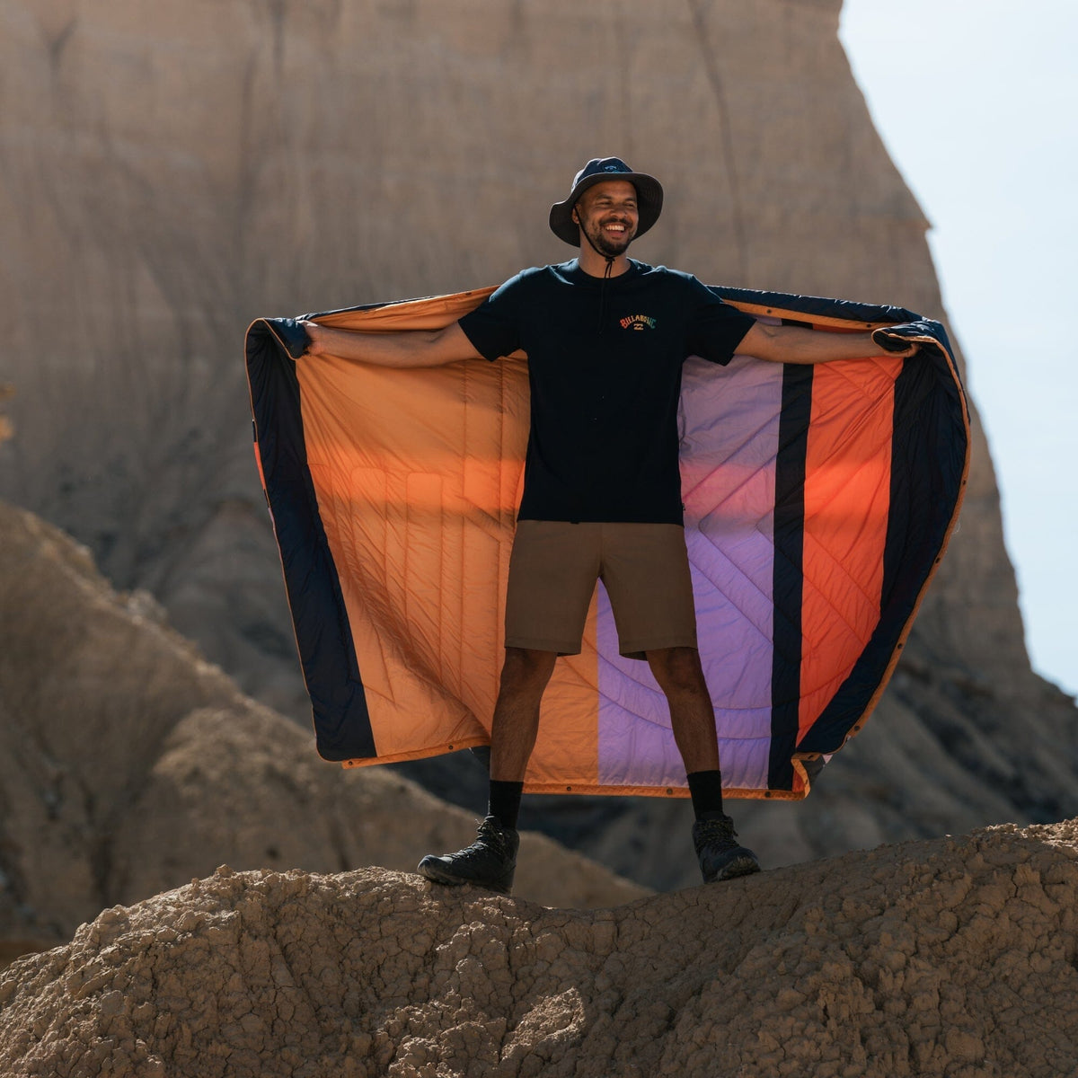 Voited Recycled Ripstop Outdoor Camping Blanket - Blocks