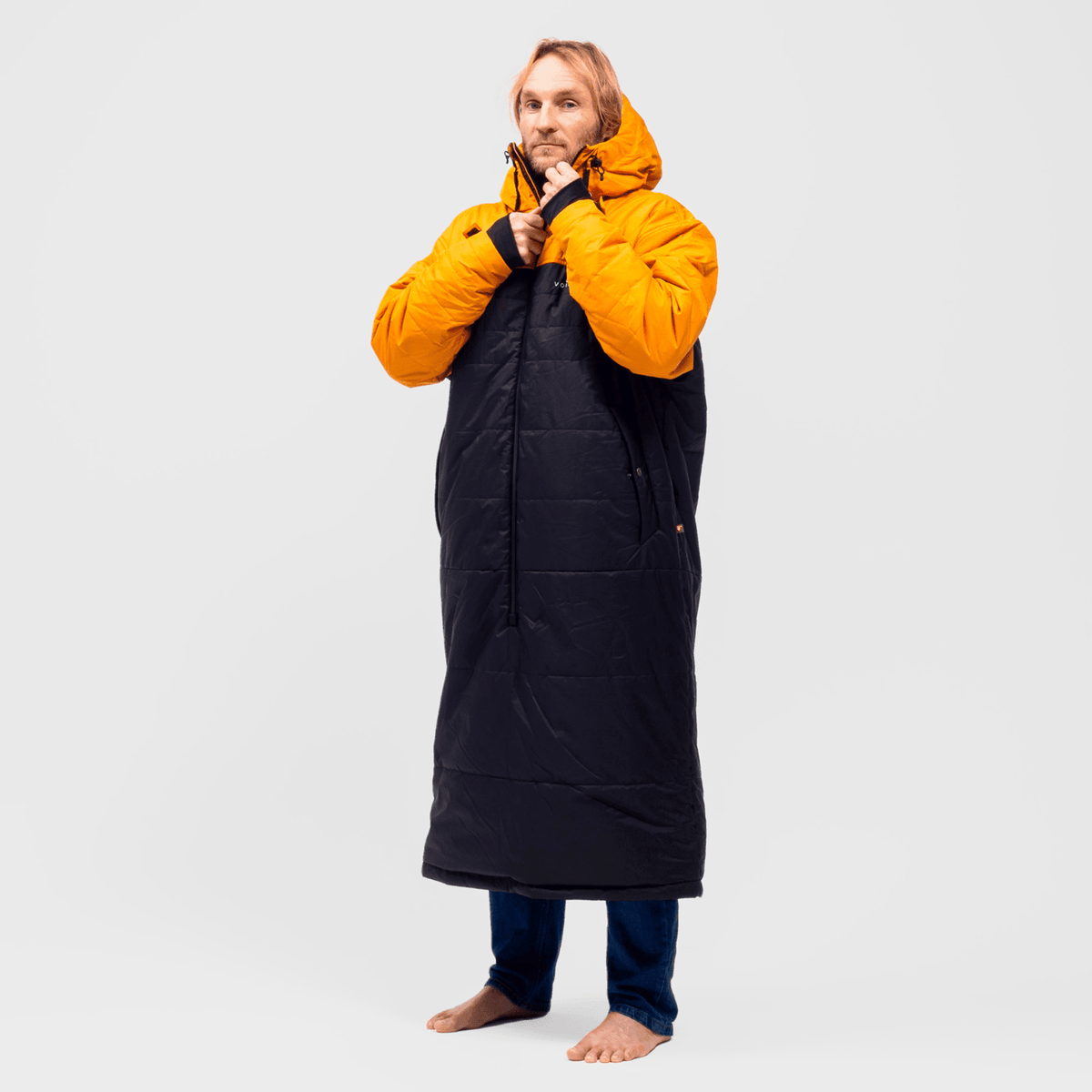 Voited Premium Wearable Sleeping Bag For Camping, Vanlife & Indoor - Desert / Black / Navy