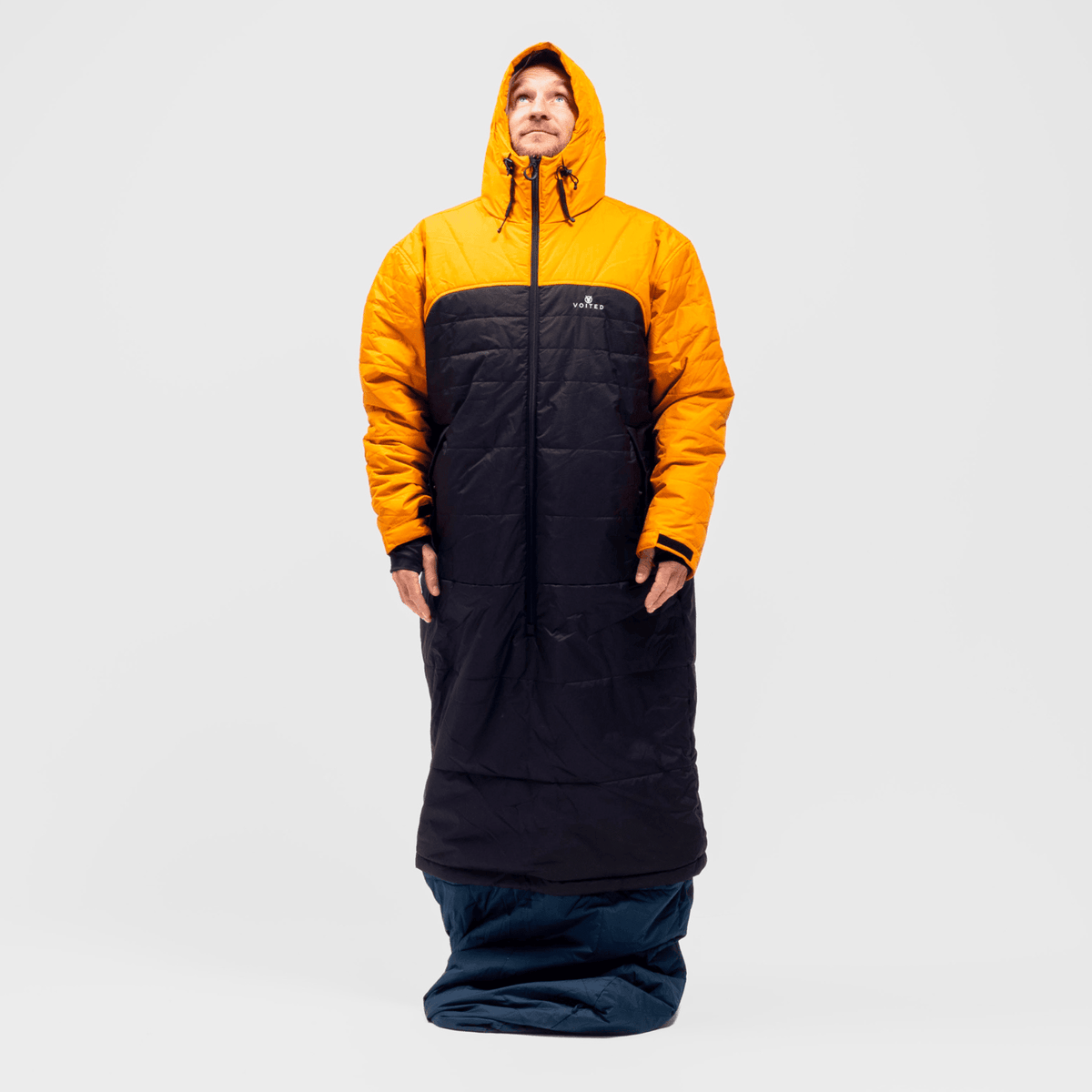 Voited Premium Wearable Sleeping Bag For Camping, Vanlife & Indoor - Desert / Black / Navy
