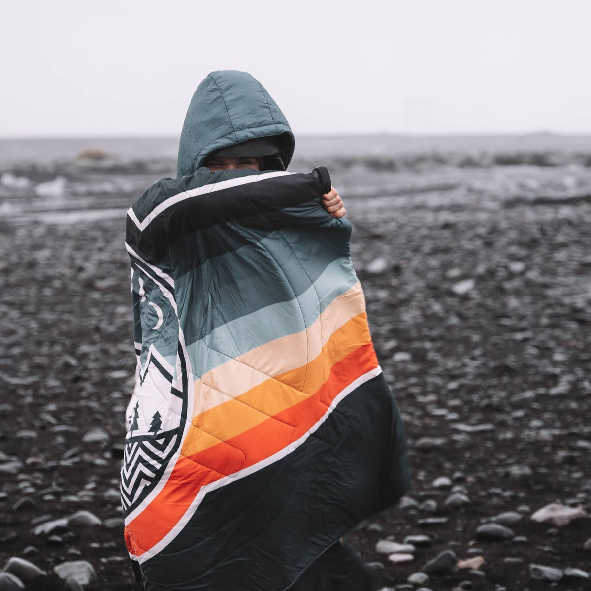 Voited Recycled Ripstop Travel Blanket - Camp Vibes / Greengabel