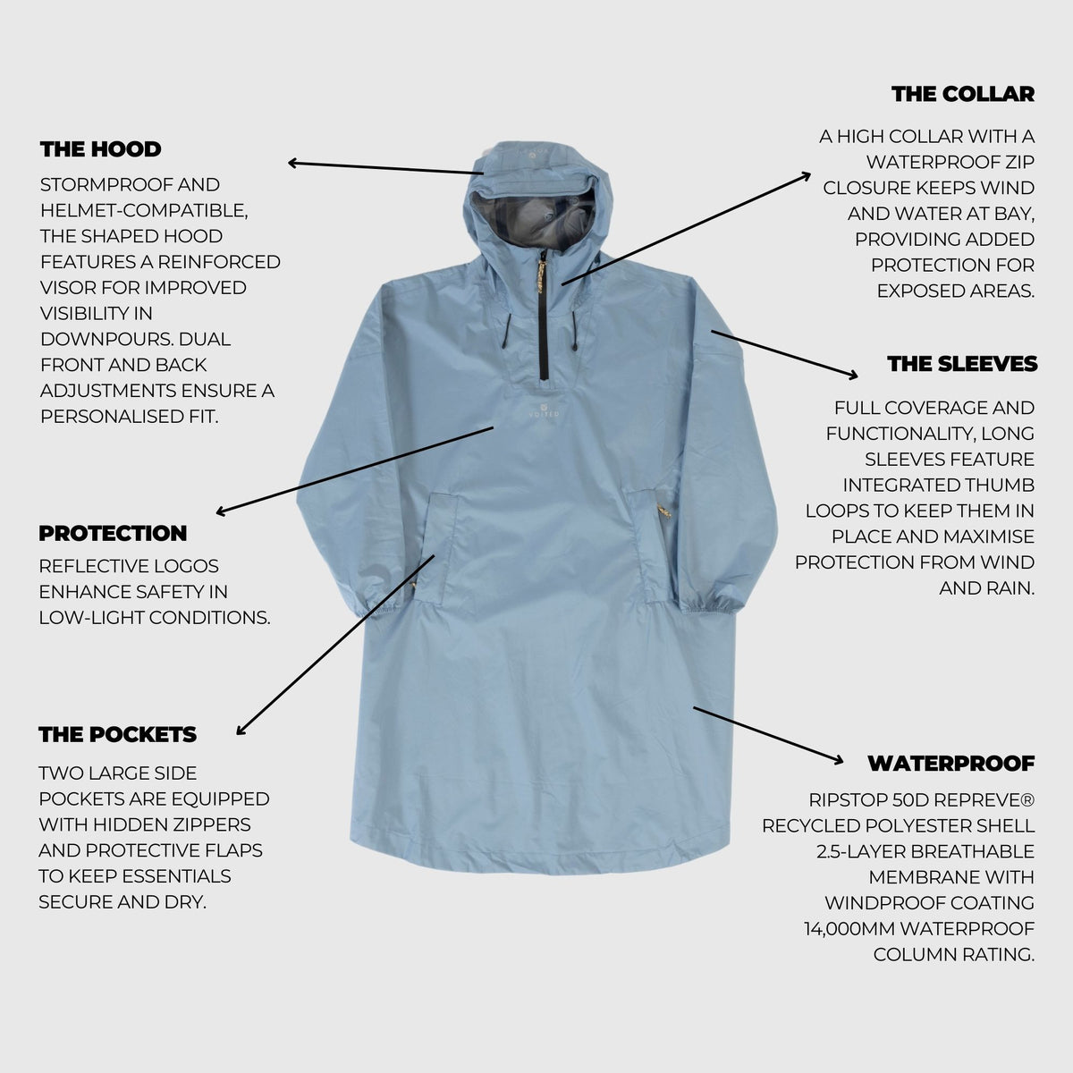 VOITED Rain Poncho 2.0 - Mountain Spring