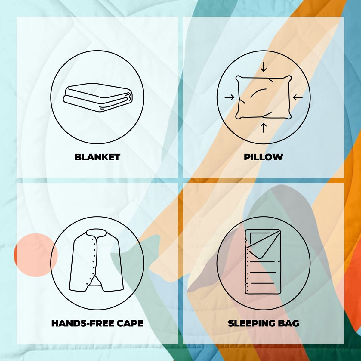 Voited Cloudtouch™ Indoor/Outdoor Camping Blanket - Blue Mountain