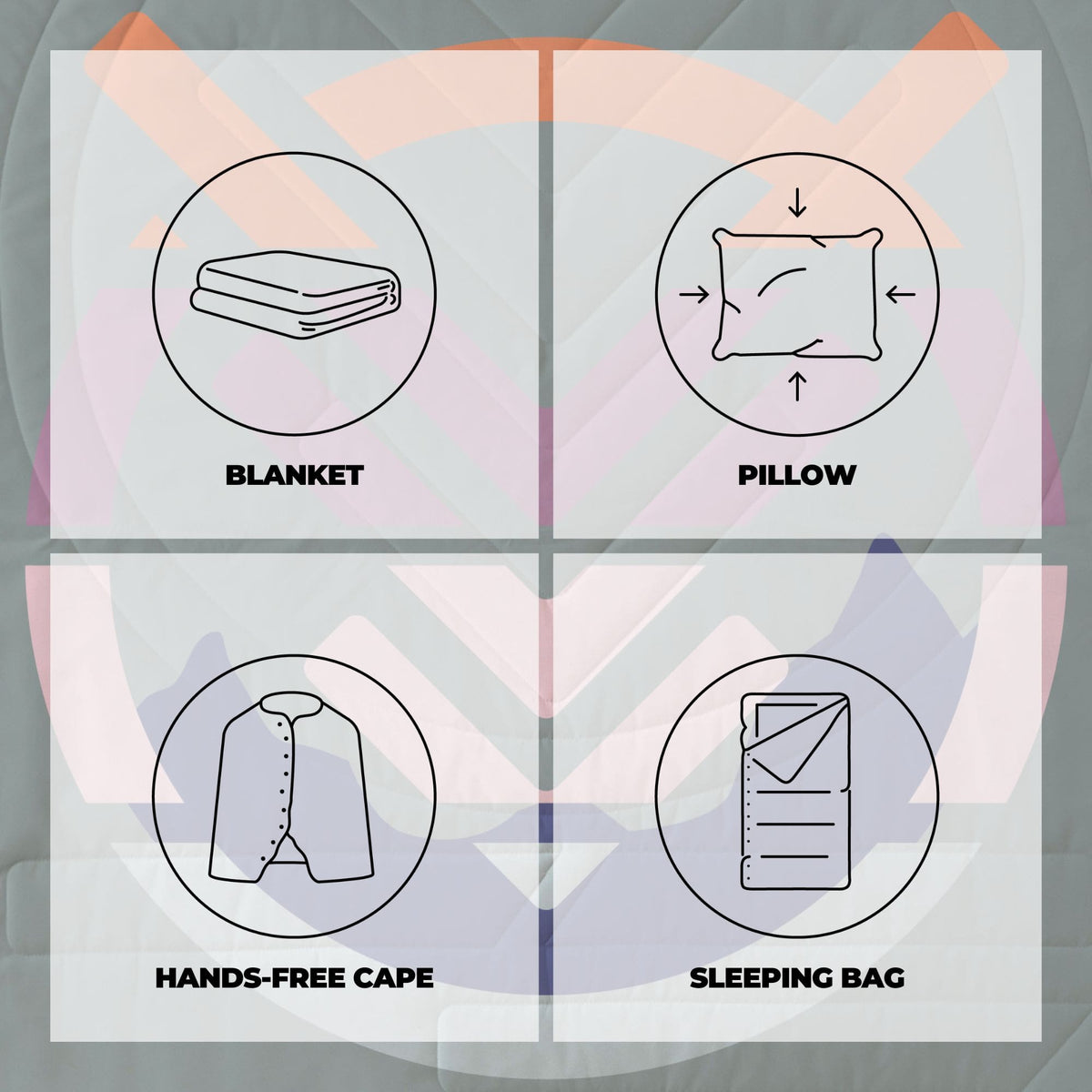 Voited Cloudtouch™ Indoor/Outdoor Camping Blanket - Echo Bloom