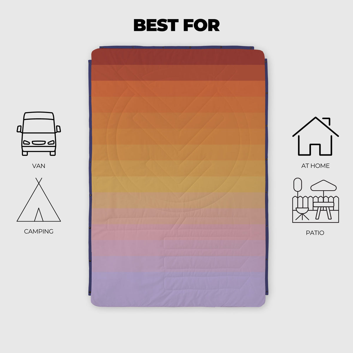 Voited Cloudtouch™ Indoor/Outdoor Camping Blanket - Golden Drift