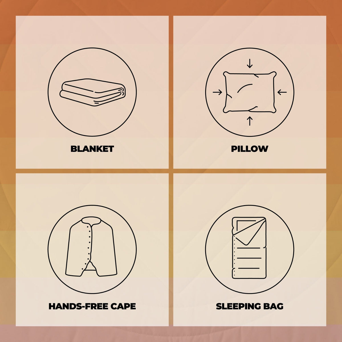 Voited Cloudtouch™ Indoor/Outdoor Camping Blanket - Golden Drift