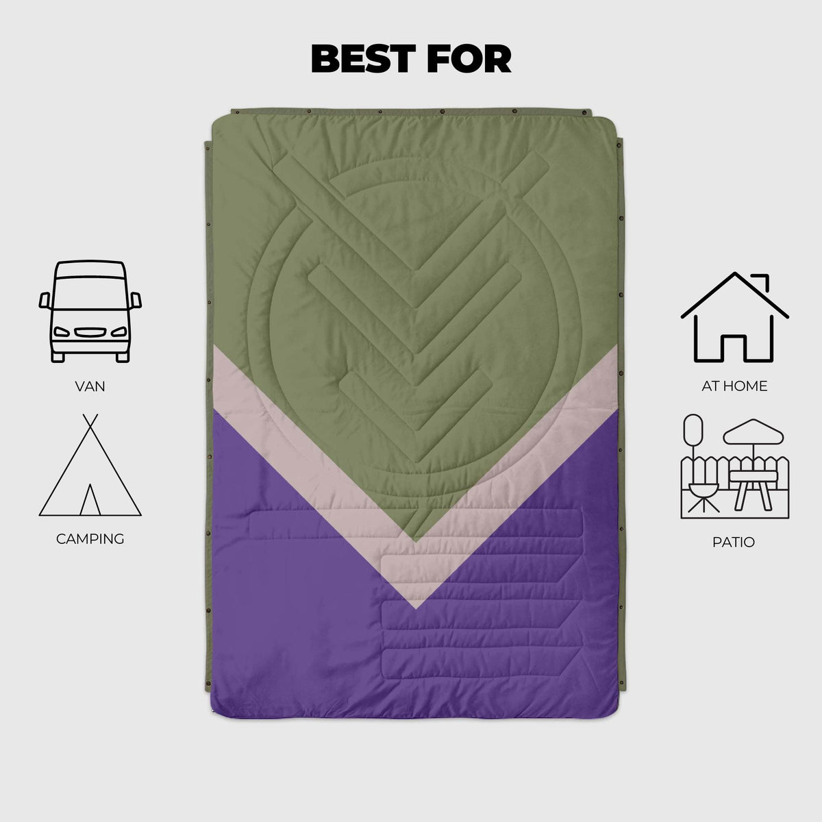 Voited Cloudtouch™ Indoor/Outdoor Camping Blanket - Light Forest