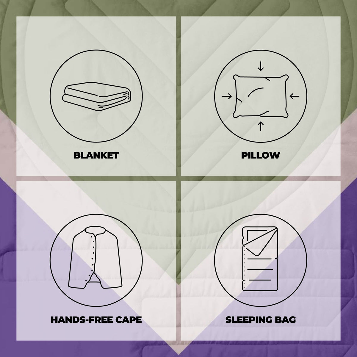 Voited Cloudtouch™ Indoor/Outdoor Camping Blanket - Light Forest