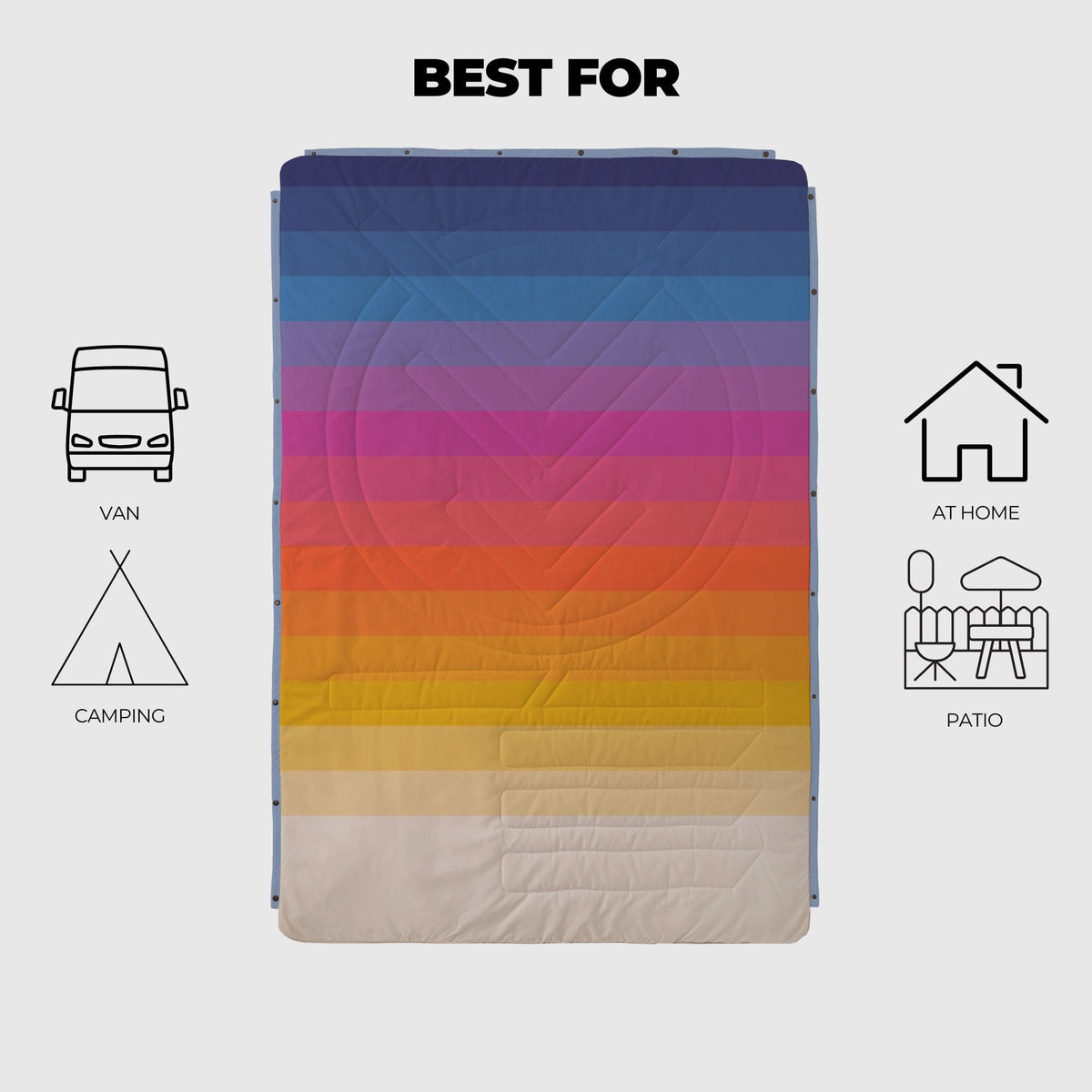 Voited Cloudtouch™ Indoor/Outdoor Camping Blanket - Ocean Breeze