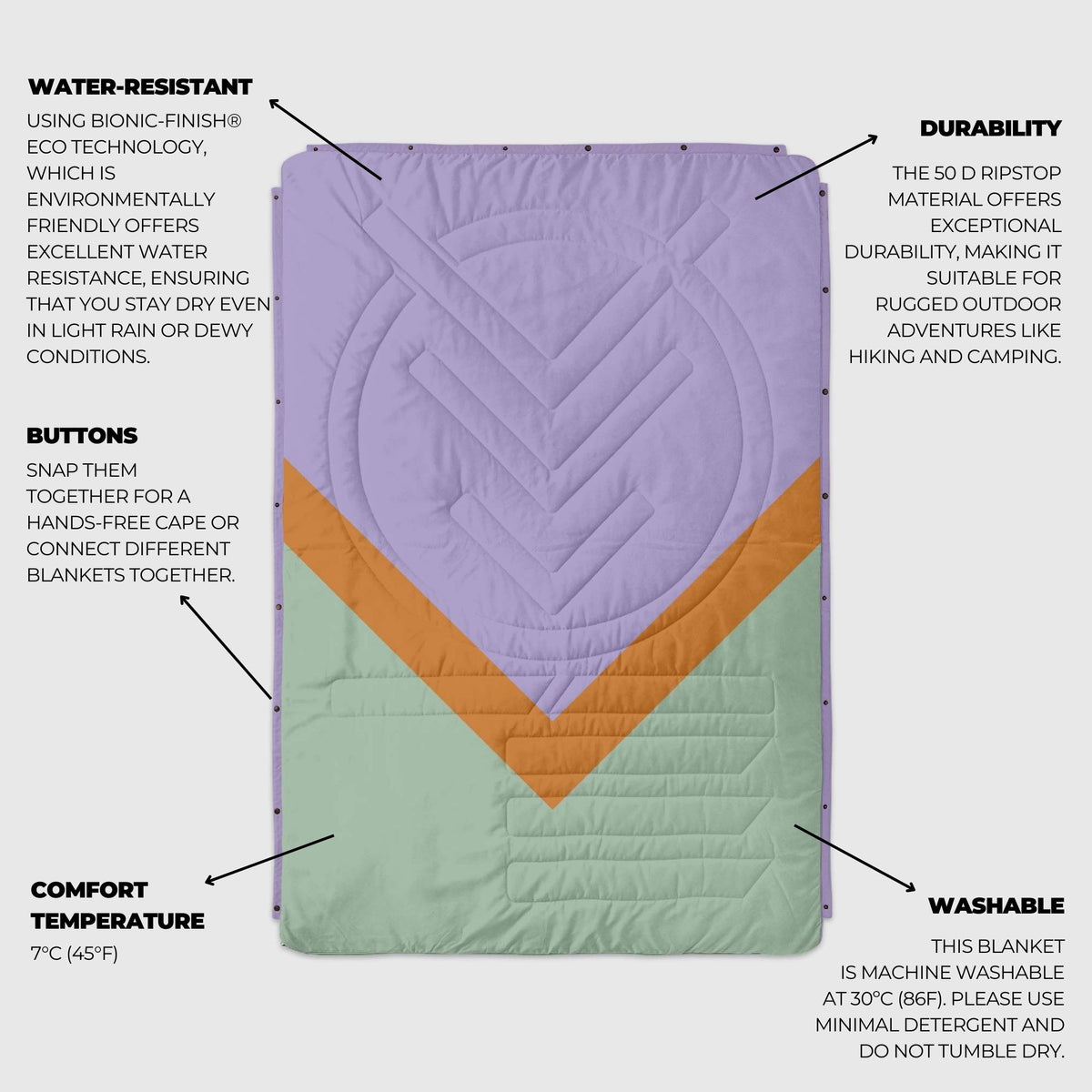 Voited Cloudtouch™ Indoor/Outdoor Camping Blanket - Spring Break
