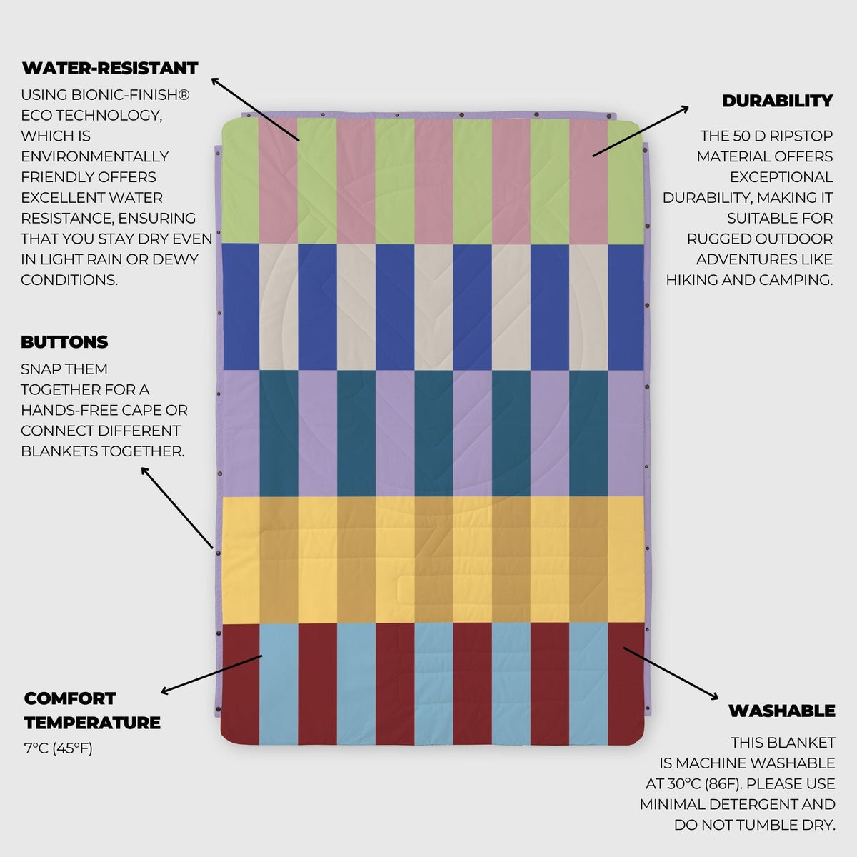 Voited Cloudtouch™ Indoor/Outdoor Camping Blanket - Terra