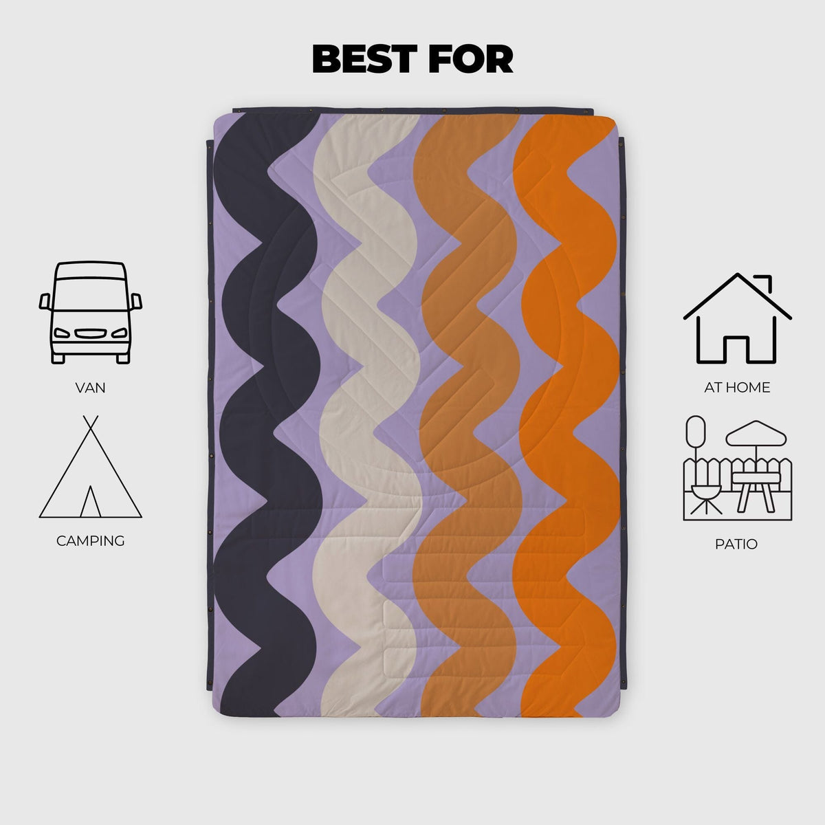 Voited Cloudtouch™ Indoor/Outdoor Camping Blanket - Tide