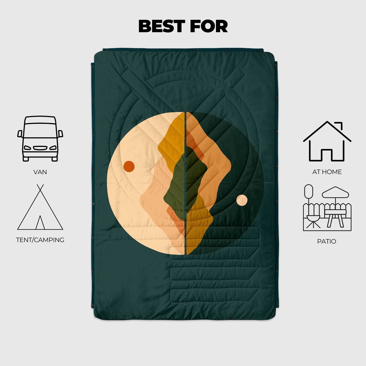 Voited Cloudtouch™ Indoor/Outdoor Camping Blanket - Day & Night