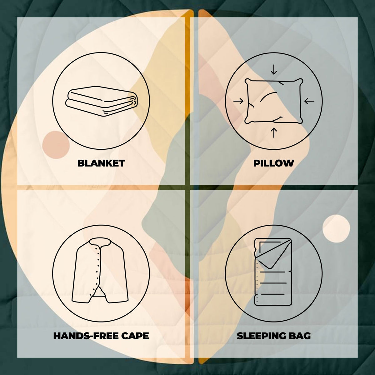 Voited Cloudtouch™ Indoor/Outdoor Camping Blanket - Day & Night