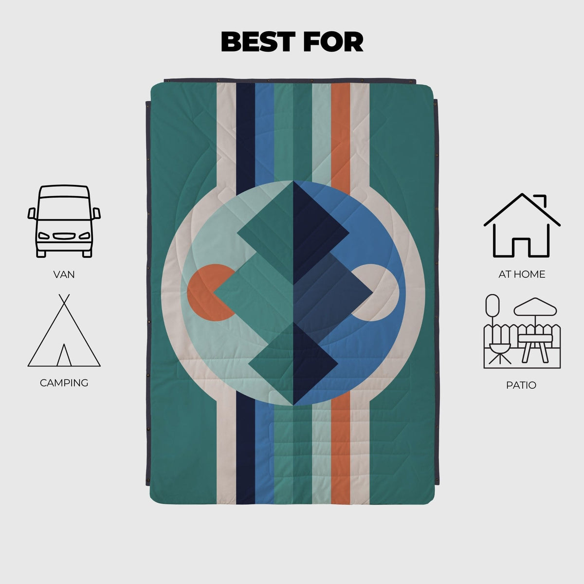 Voited Cloudtouch™ Indoor/Outdoor Camping Blanket - Luna Creek