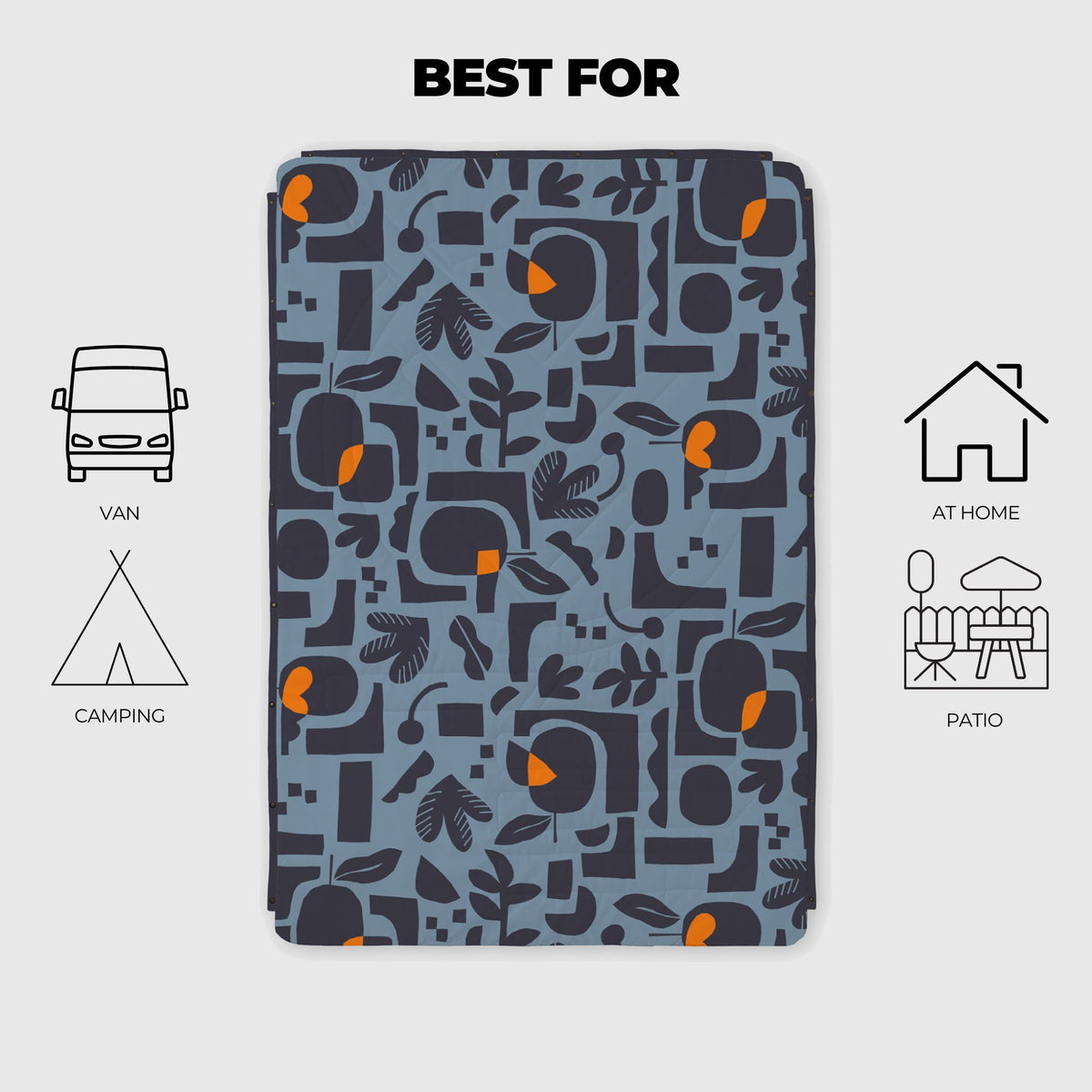 Voited Cloudtouch™ Indoor/Outdoor Camping Blanket - Lush Garden