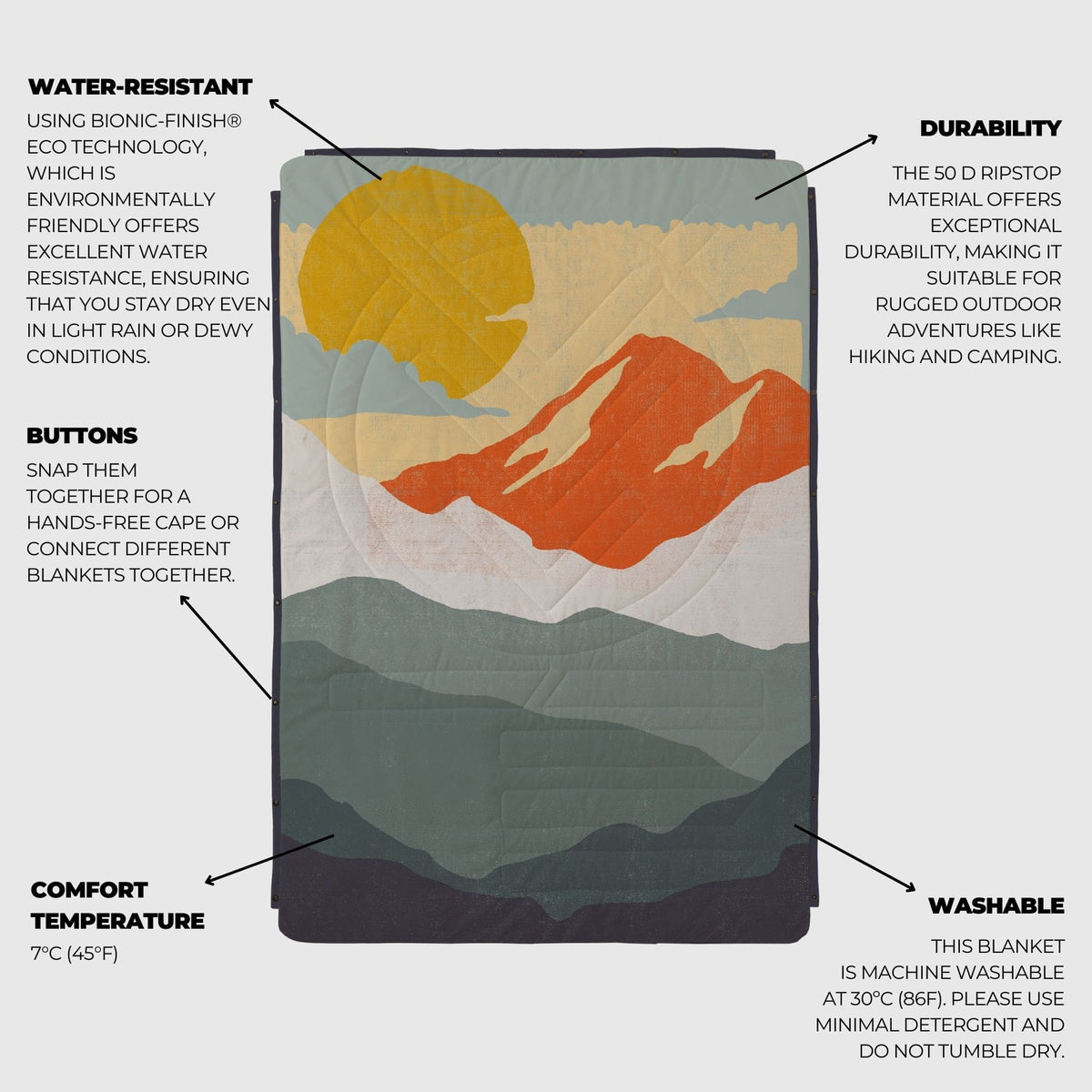 Voited Cloudtouch™ Indoor/Outdoor Camping Blanket - Nomadnext