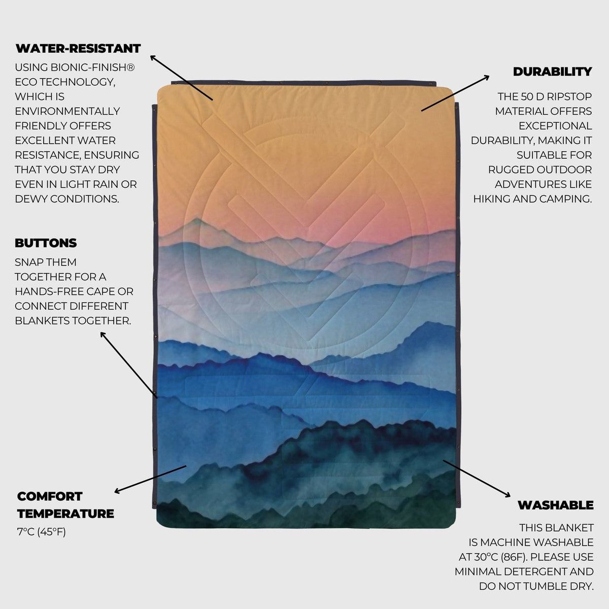 Voited Cloudtouch™ Indoor/Outdoor Camping Blanket - Nomadsland