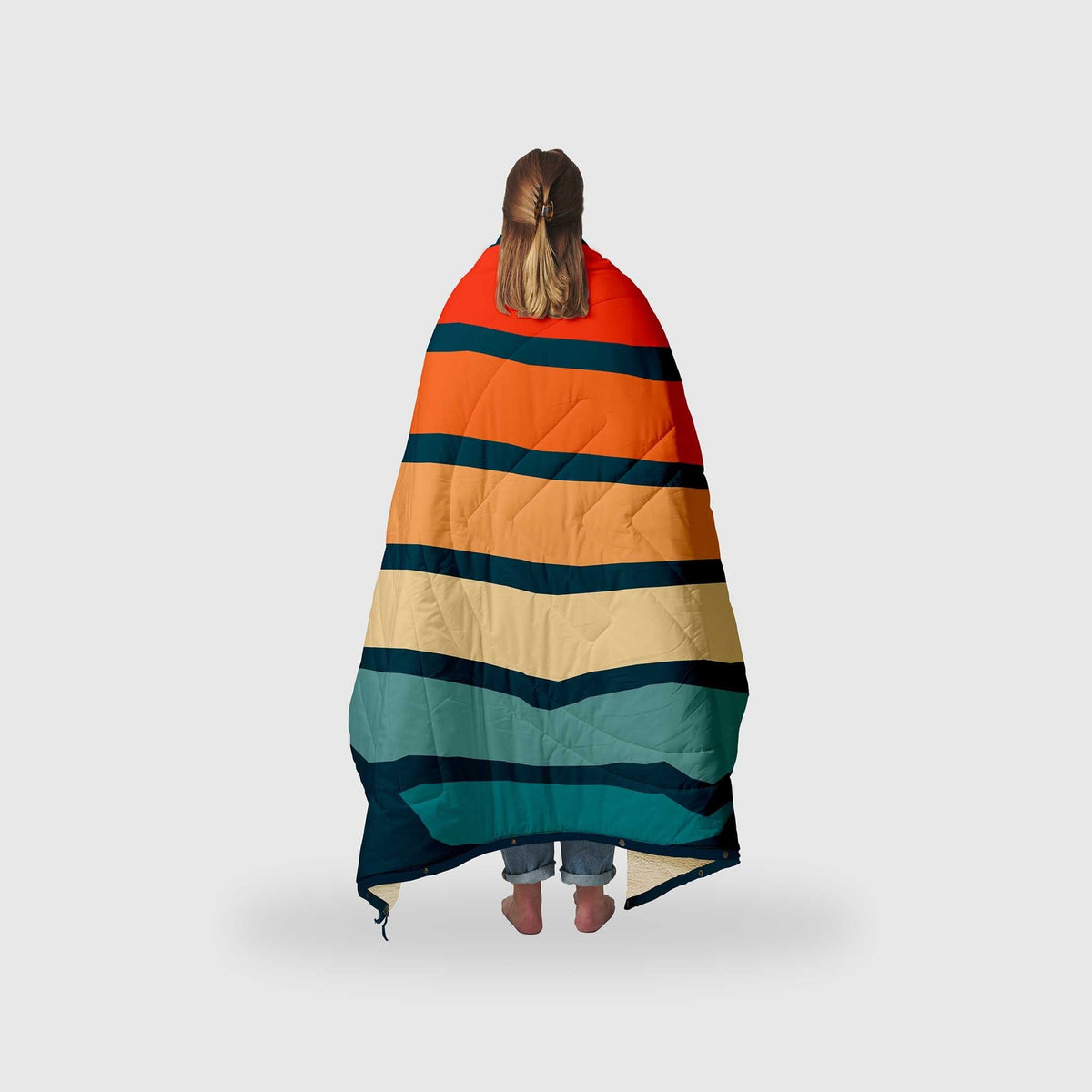 Voited Cloudtouch™ Indoor/Outdoor Camping Blanket - Sunset Stripes