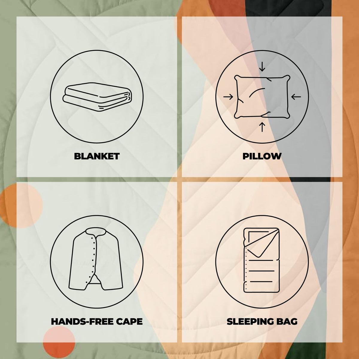 Voited Fleece Outdoor Camping Blanket - Jasper