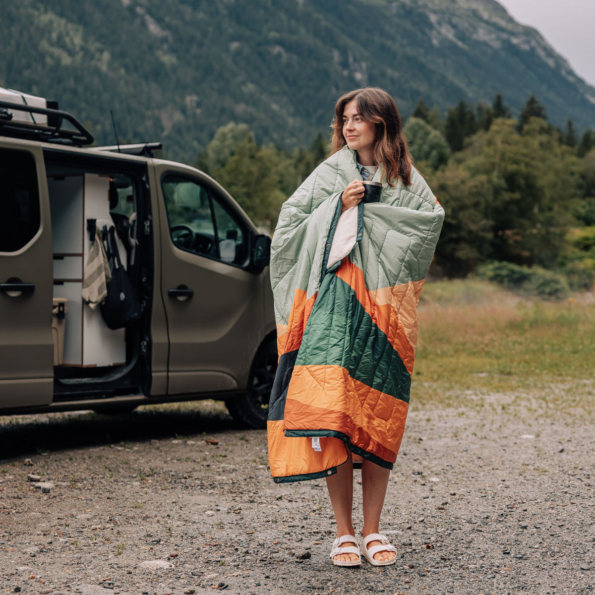 Voited Fleece Outdoor Camping Blanket - Jasper