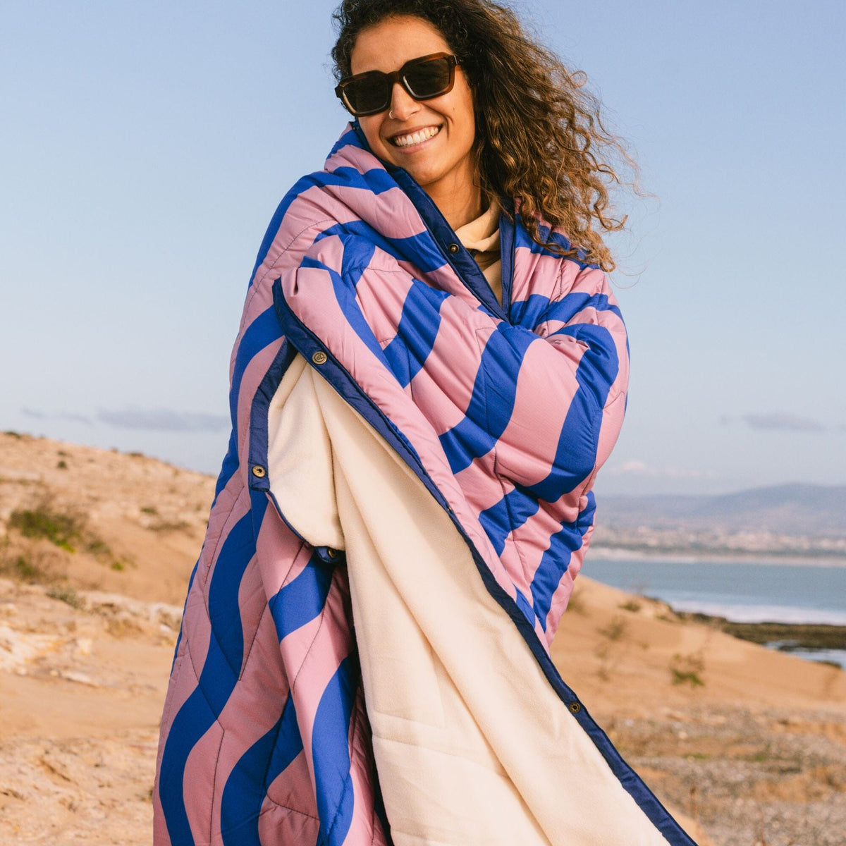 Voited Fleece Outdoor Camping Blanket - Breezy