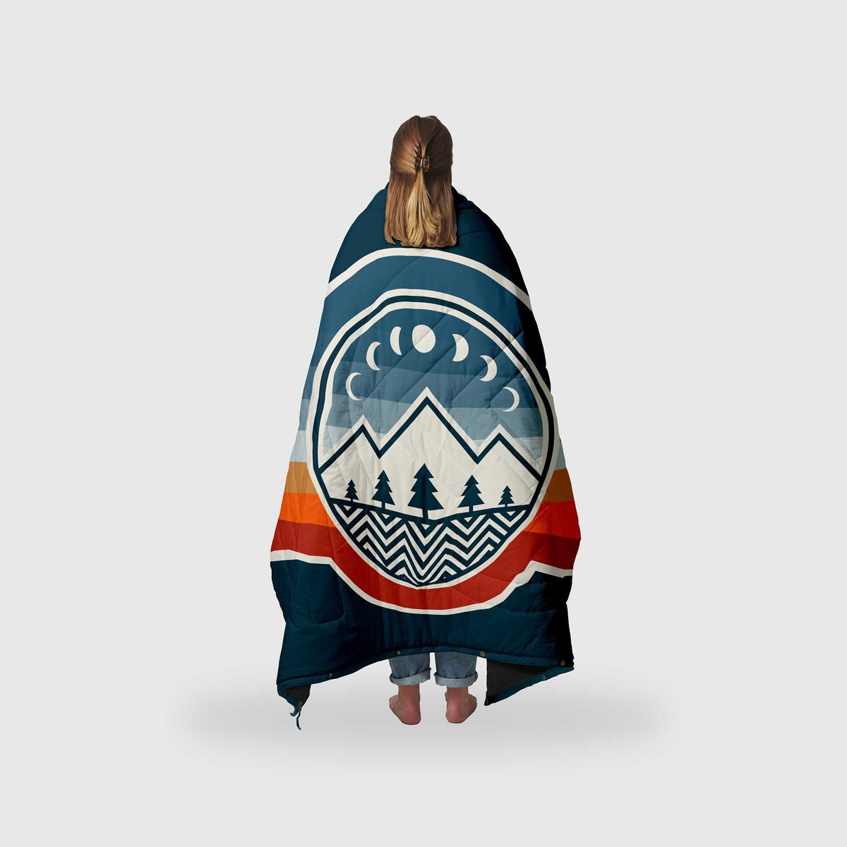 Voited Fleece Outdoor Camping Blanket - Camp Vibes Two