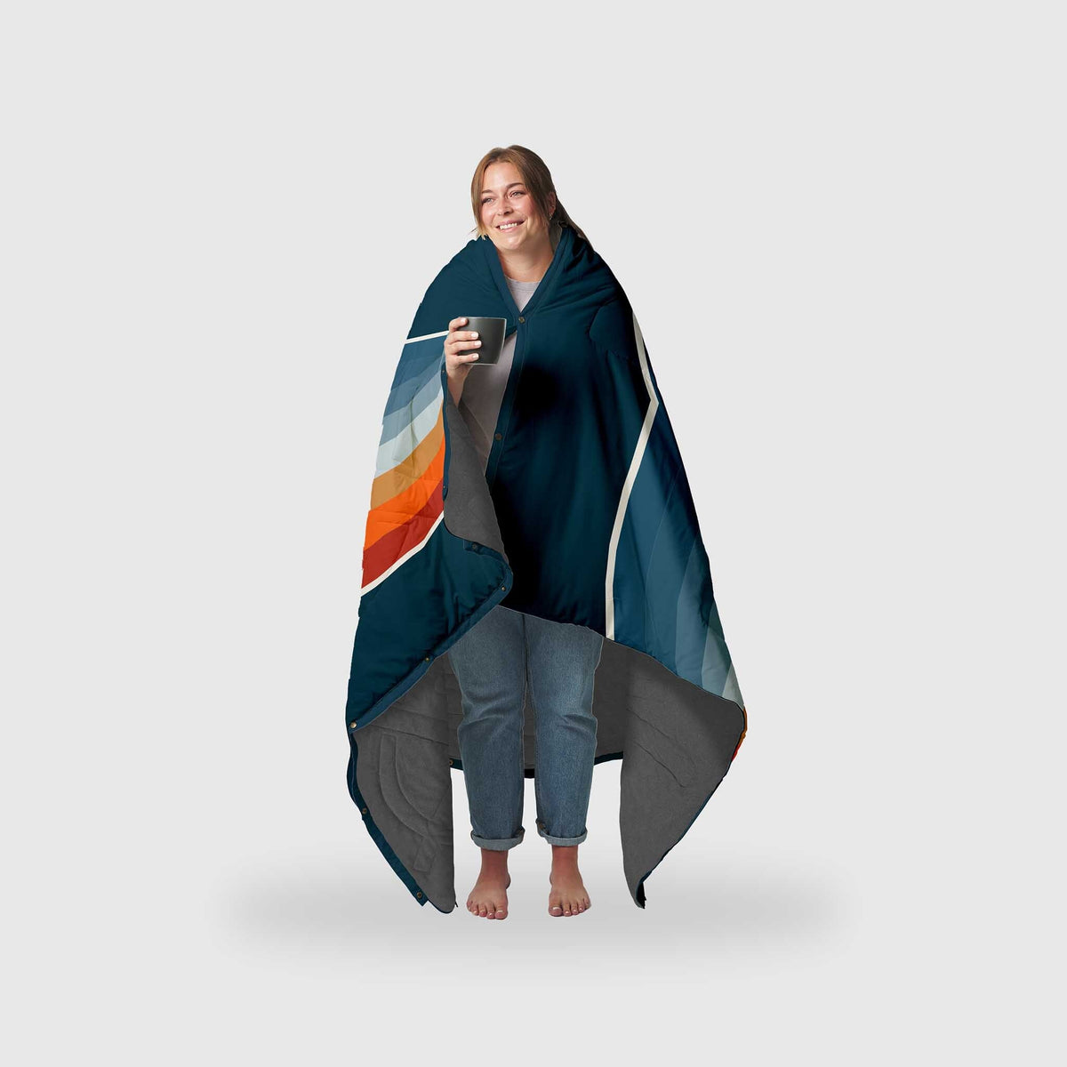 Voited Fleece Outdoor Camping Blanket - Camp Vibes Two