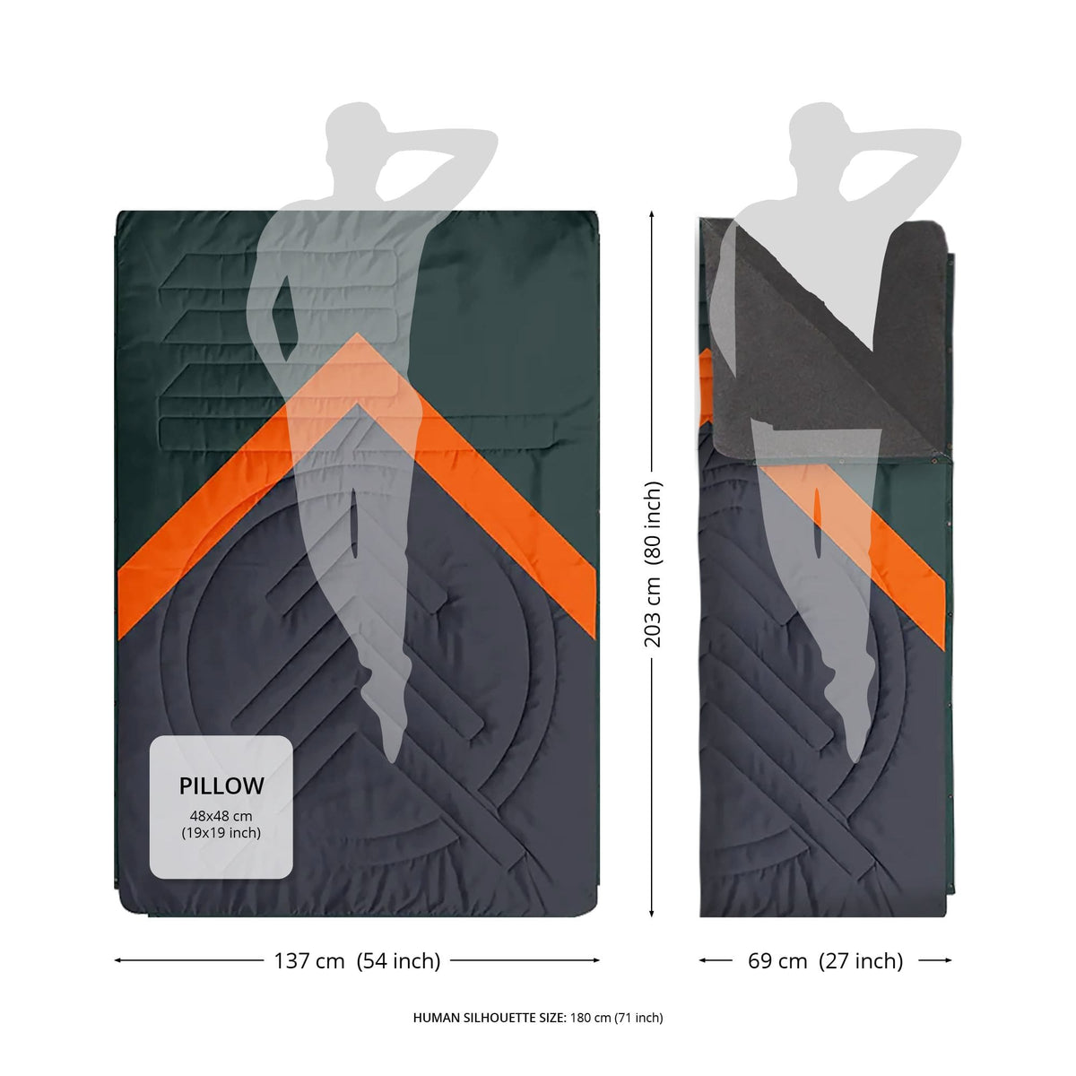 Voited Fleece Outdoor Camping Blanket - Edeny Pool