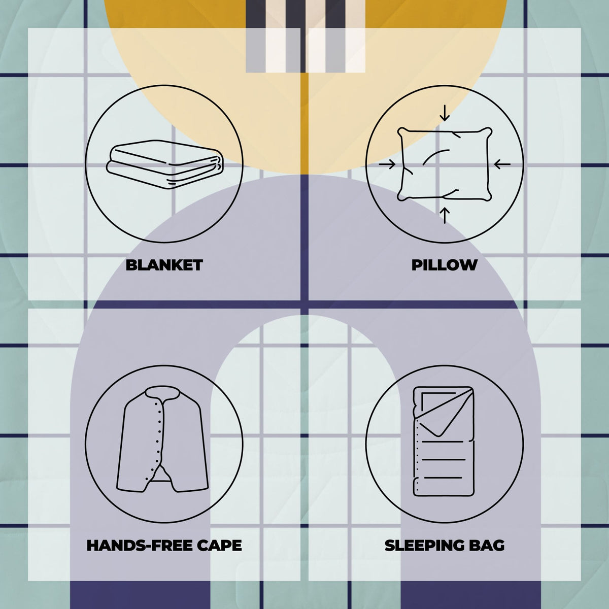 Voited Fleece Outdoor Camping Blanket - Edeny Pool