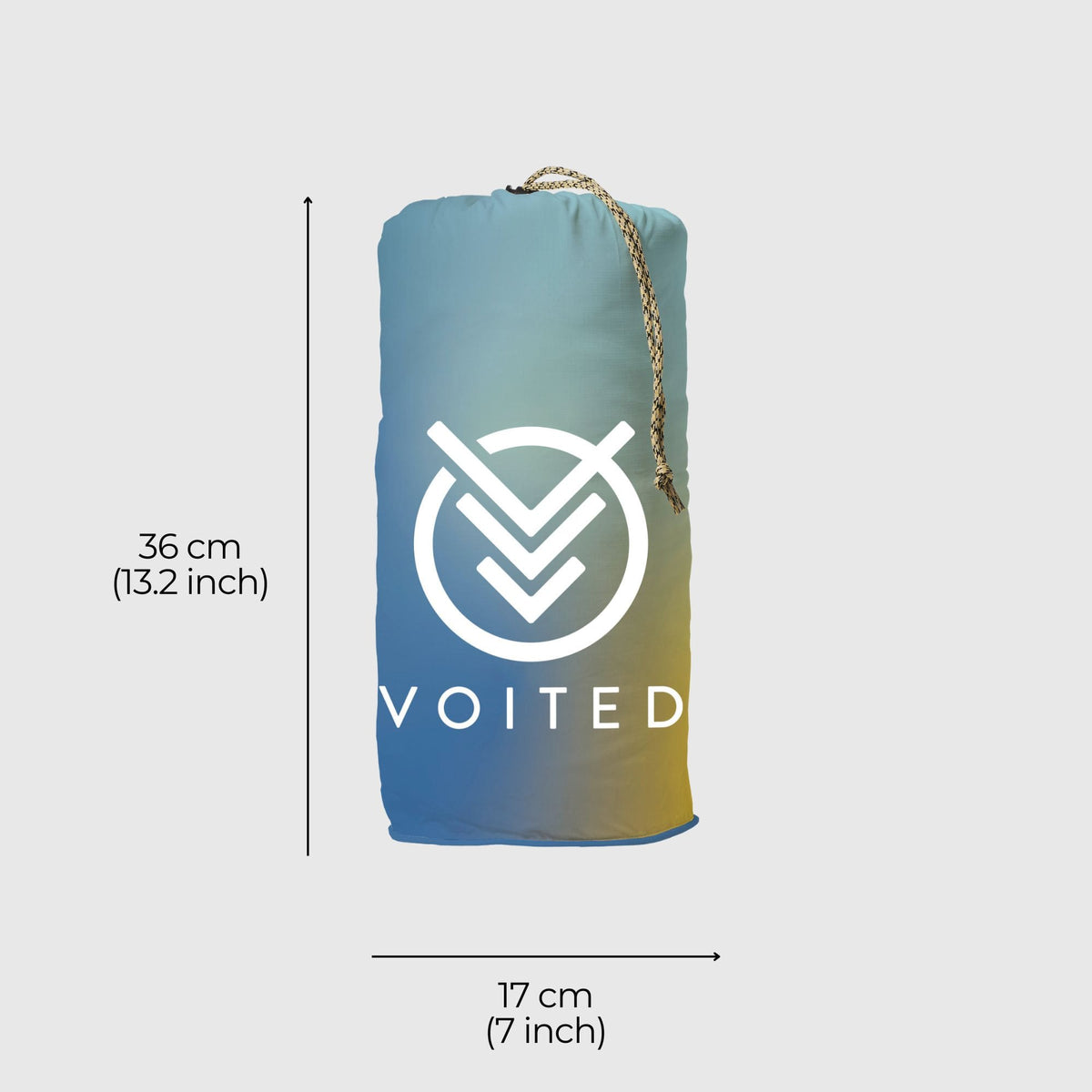 Voited Fleece Outdoor Camping Blanket - Sea Mist