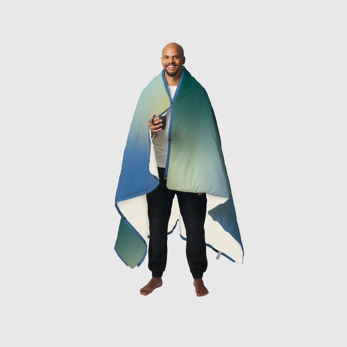 Voited Fleece Outdoor Camping Blanket - Sea Mist