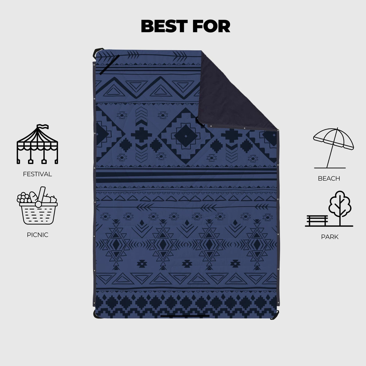 Voited Compact Picnic & Beach Blanket - Ethno