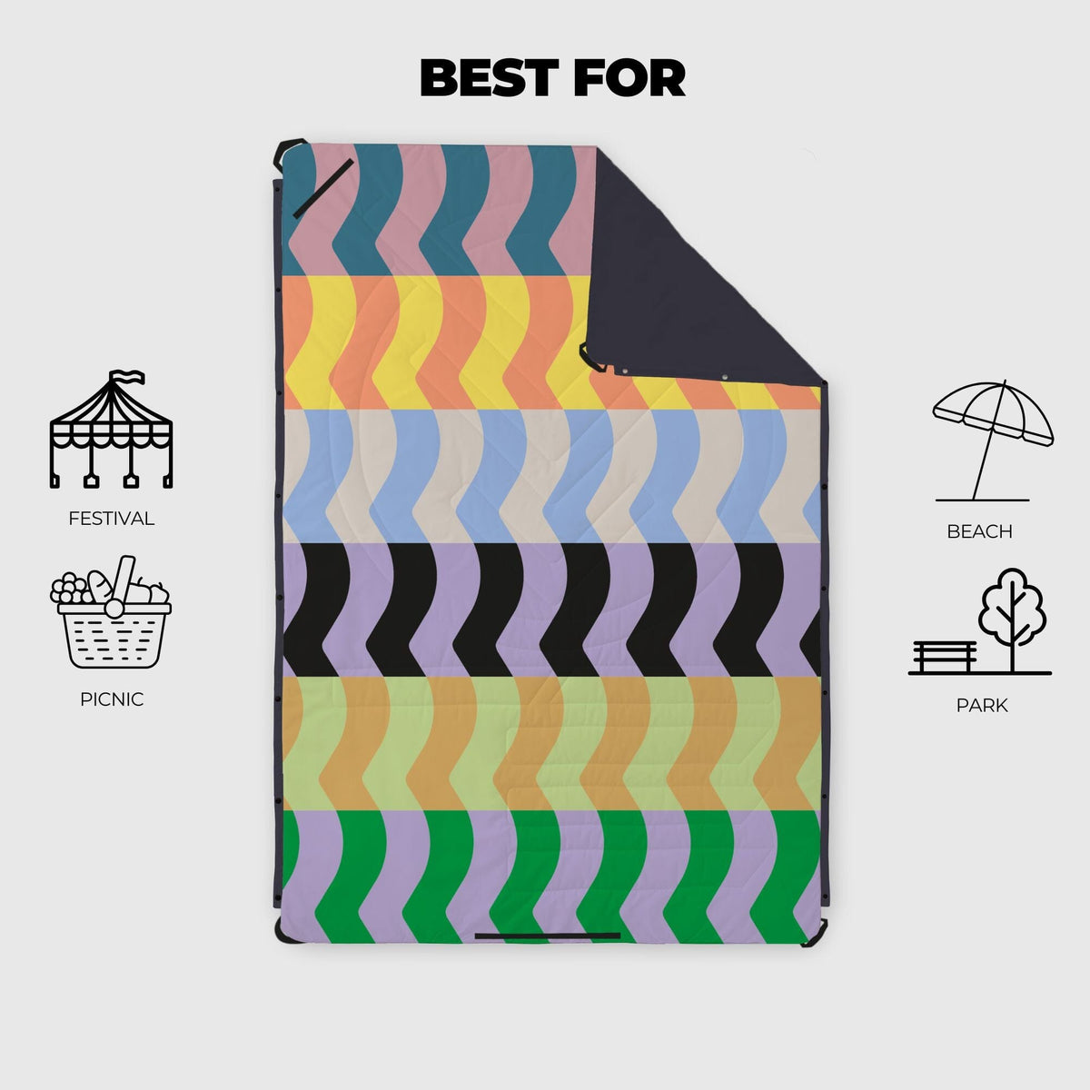 Voited Compact Picnic & Beach Blanket - Seacrest