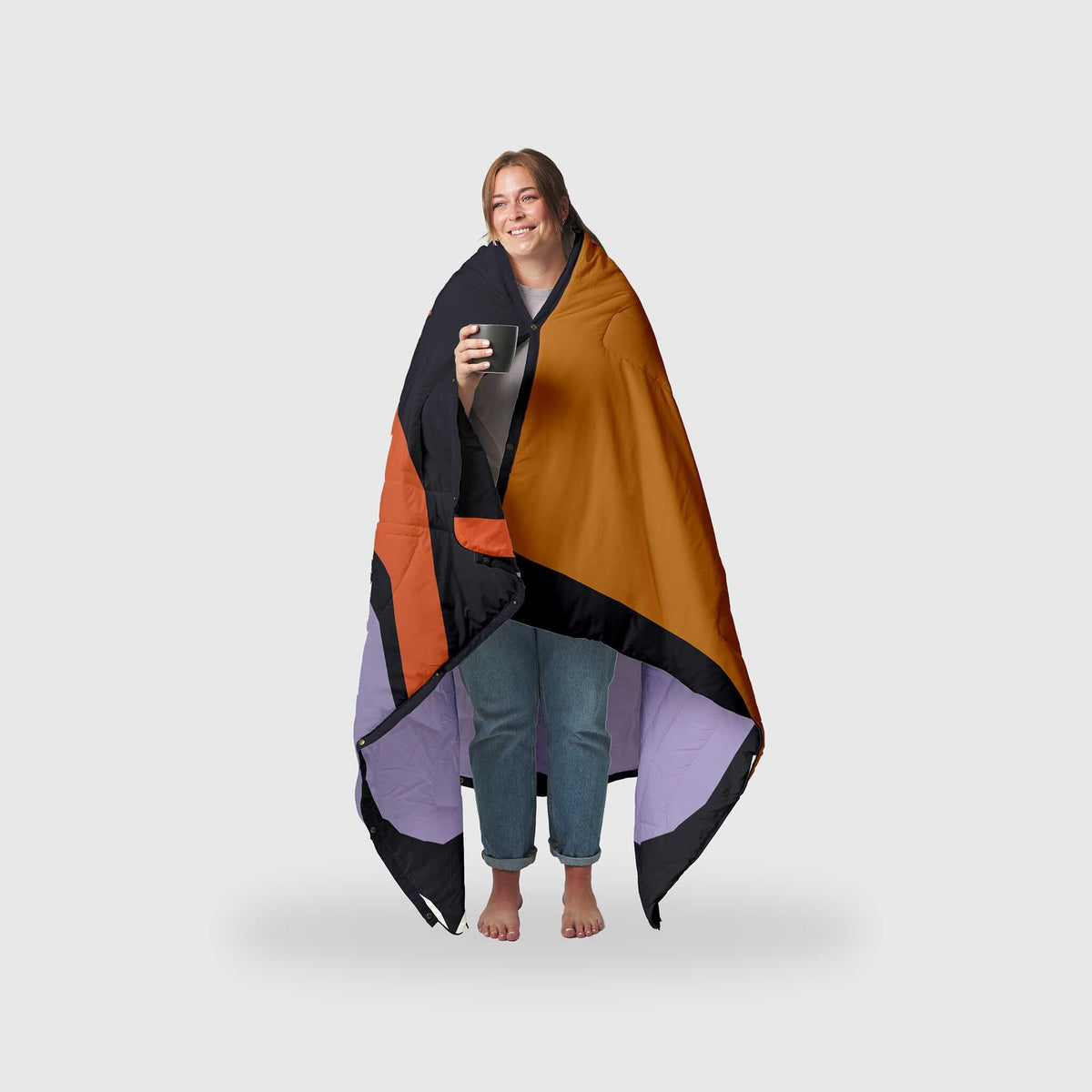 Voited Recycled Ripstop Outdoor Camping Blanket - Blocks