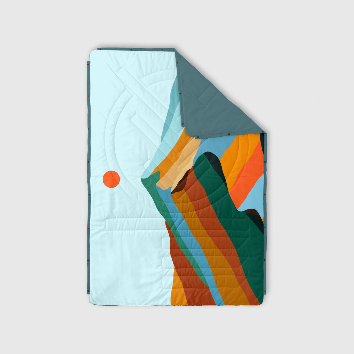 Voited Recycled Ripstop Outdoor Camping Blanket - Blue Mountain