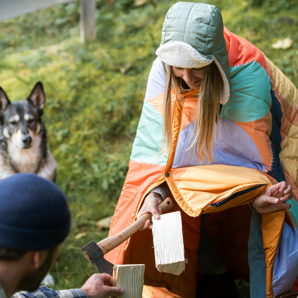 Voited Recycled Ripstop Outdoor Camping Blanket - Blushing Peach