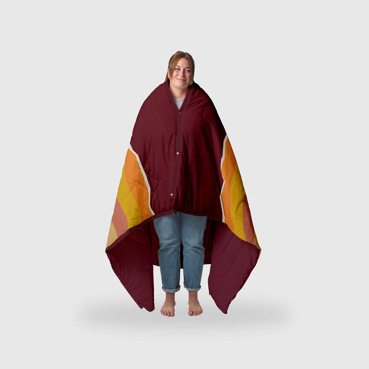 Voited Recycled Ripstop Outdoor Camping Blanket - Camp Vibes / Berry