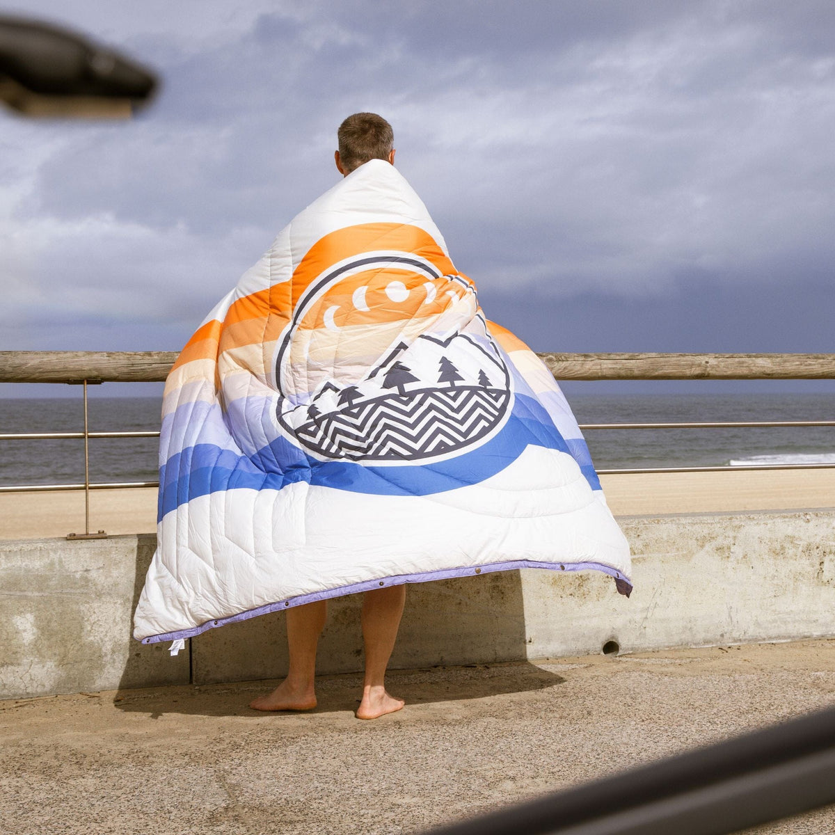 Voited Recycled Ripstop Outdoor Camping Blanket - Camp Vibes Powder