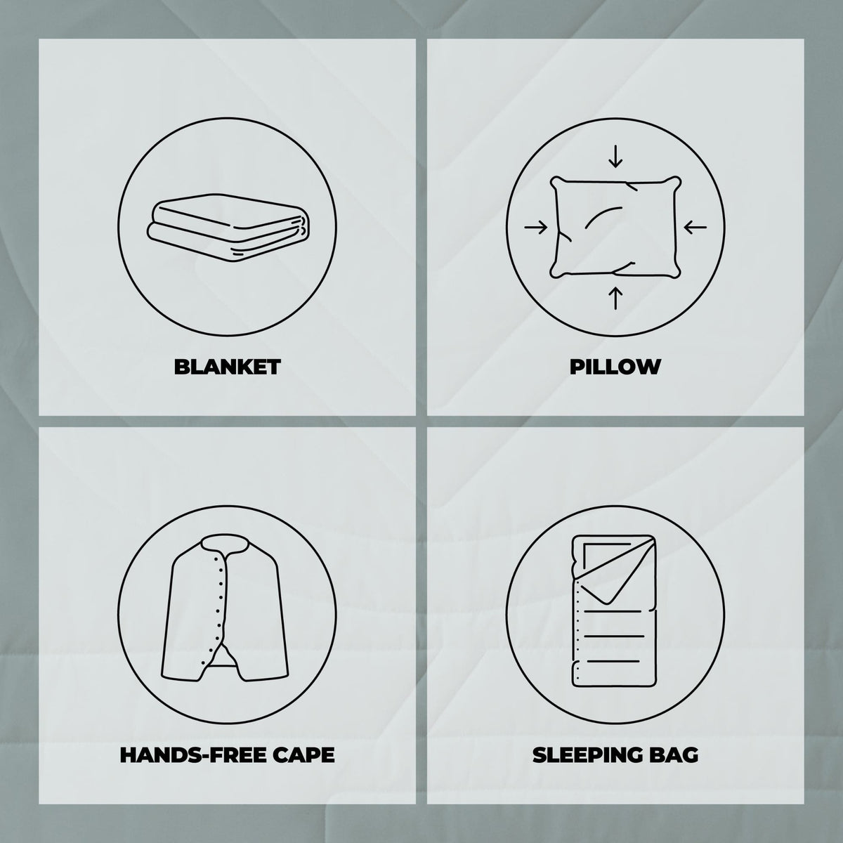 Voited Recycled Ripstop Outdoor Camping Blanket - Eucalyptus