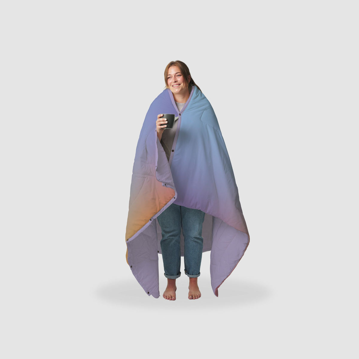 Voited Recycled Ripstop Outdoor Camping Blanket - Fuzzy Sunset
