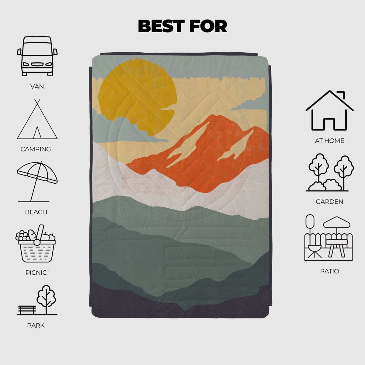 Voited Recycled Ripstop Outdoor Camping Blanket - Nomadnext