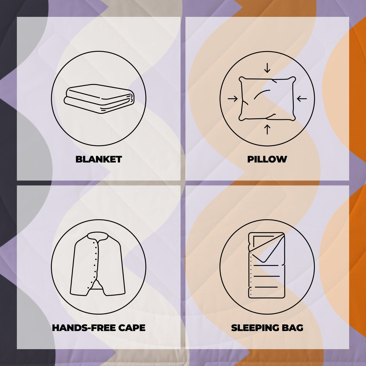 Voited Recycled Ripstop Outdoor Camping Blanket - Tide