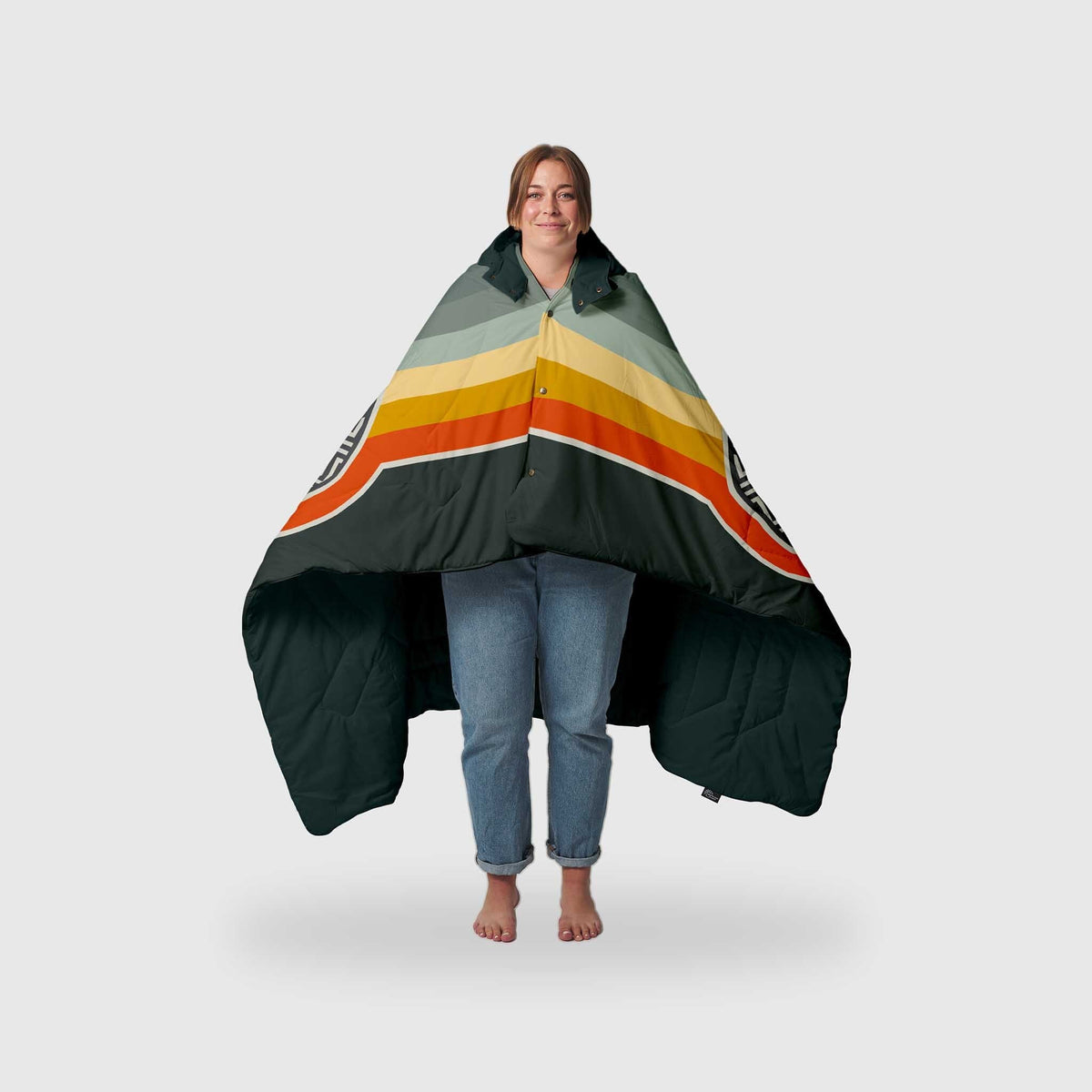 Voited Recycled Ripstop Travel Blanket - Camp Vibes / Greengabel